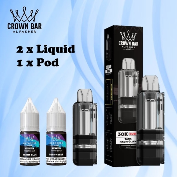 Al Fakher 30K Cubic 2x Liquid & Pod-Tank Alle Sorten 20mg